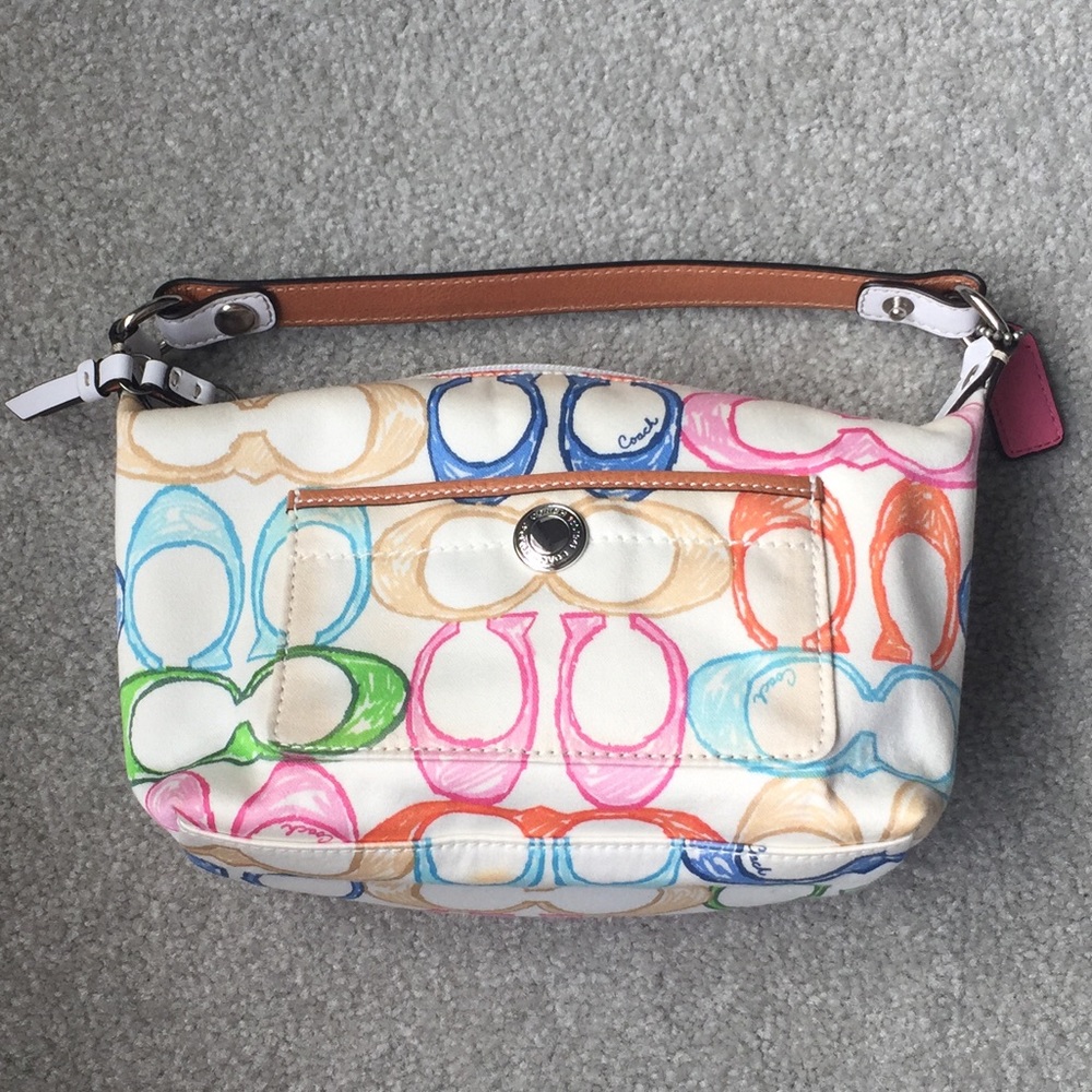 Authentic Coach Scribbles Multicolour Mini Handbag